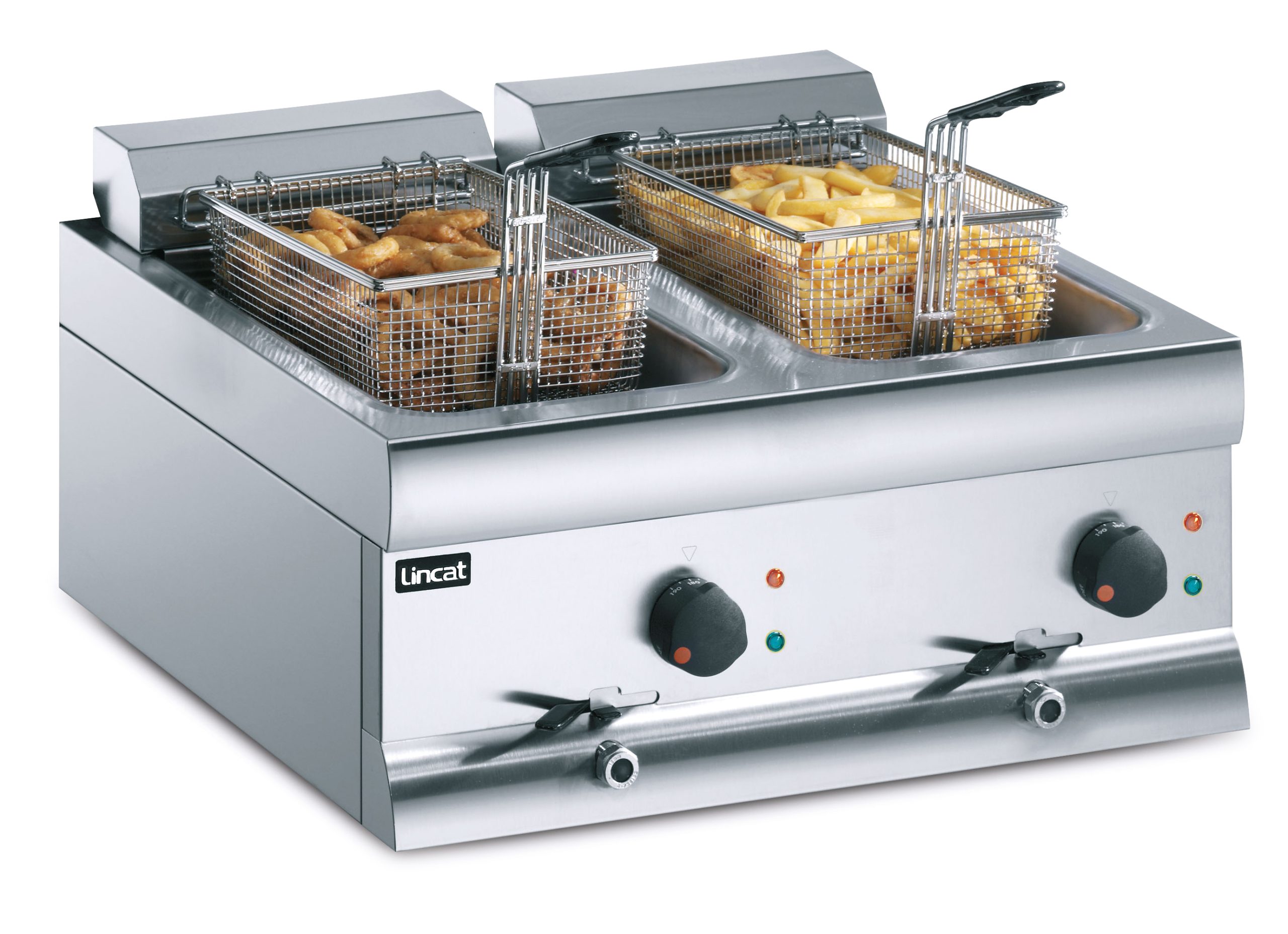 Lincat Silverlink 600 Twin Tank Electric Fryer (2 Baskets) 6kW (2x3kW) 2x7.5Litre - DF66